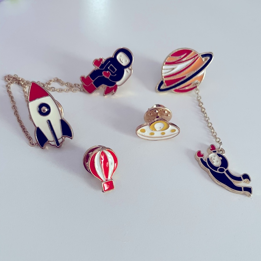 Space Craft Enamel Pins